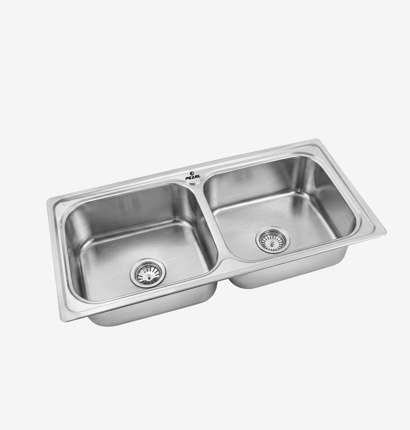 DOUBLE BOWL KITCHEN SINK (GOLD STEEL)