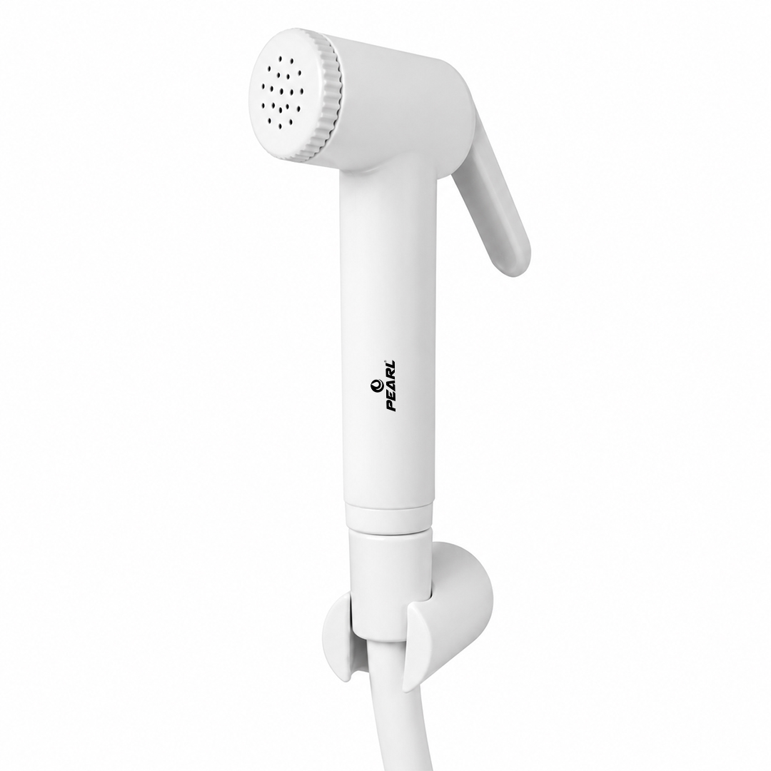 PEARL GRENITO White PTMT Health Faucet with 1 Meter Tube
